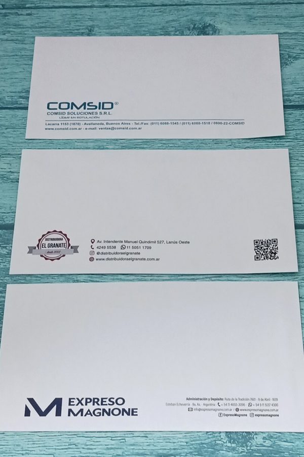 SOBRES PERSONALIZADOS